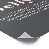 Pink Gray Boho Typografie Baby Showspielzeichen Poster (Ecke)