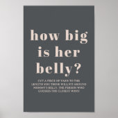 Pink Gray Boho Typografie Baby Showspielzeichen Poster (Vorne)