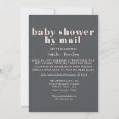 Pink Gray Boho Typografie by Mail Baby Showroom Einladung (Vorderseite)