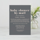 Pink Gray Boho Typografie by Mail Baby Showroom Einladung (Stehend Vorderseite)