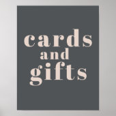 Pink Gray Boho Typografie Kinderduschkarten Gesche Poster (Vorne)