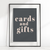 Pink Gray Boho Typografie Kinderduschkarten Gesche Poster