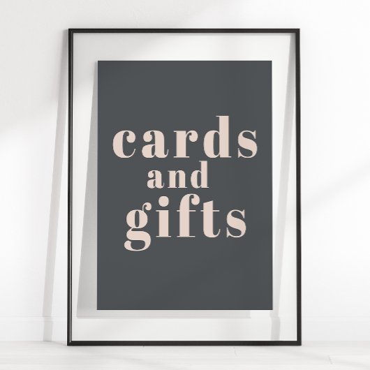 Pink Gray Boho Typografie Kinderduschkarten Gesche Poster