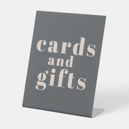 Pink Gray Boho Typografie Kinderduschkarten Gesche Sockelschild