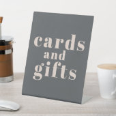 Pink Gray Boho Typografie Kinderduschkarten Gesche Sockelschild (In SItu)