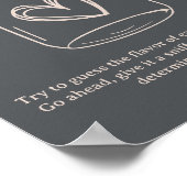 Pink Gray Boho Typografy Baby Guess Baby Food Poster (Ecke)