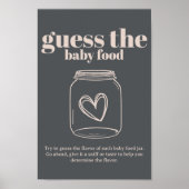 Pink Gray Boho Typografy Baby Guess Baby Food Poster (Vorne)