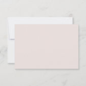 Pink & Gray Calligraphy UAWG Wedding Repcard Einladung (Rückseite)