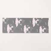 Pink & Gray Couture Ballerina Girls Chic Mode Yogamatte (Vorderseite (Horizontal))