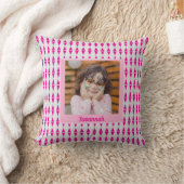 Pink Gray Custom Foto Kissen (Decke)