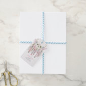 Pink Gray Dream Arrow Feathers Ribbbons Geschenkanhänger (Mit Garn)