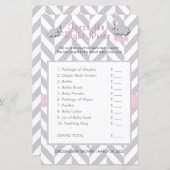 Pink & Gray Elephant Baby Dusche - raten Sie mal, (Vorne/Hinten)