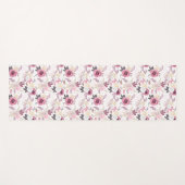 Pink & Gray Floral Yoga Mat - Stilvoll Yogamatte (Vorderseite (Horizontal))