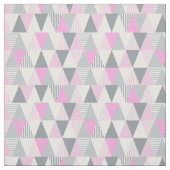 Pink Gray Geometric Triangle Pattern Stoff (Muster)