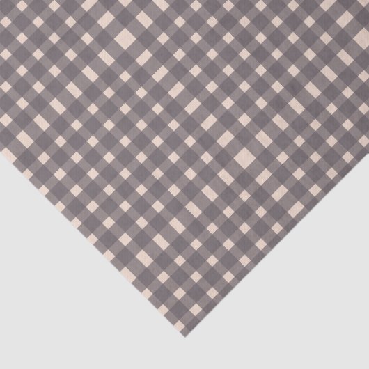 Pink Gray Gingham Pattern Seidenpapier (Ausschnitt)