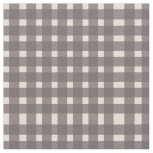 Pink Gray Gingham Pattern Stoff