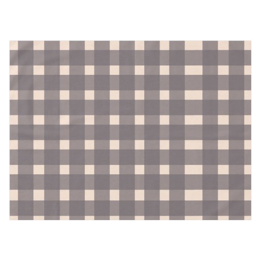 Pink Gray Gingham Pattern Tischdecke (Vorderseite (Horizontal))