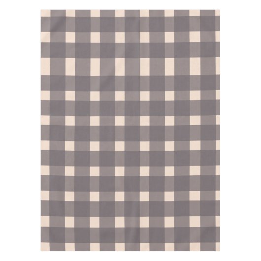 Pink Gray Gingham Pattern Tischdecke (Vorderseite)
