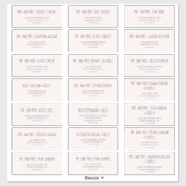 Pink & Gray Girl Baby Duschnummer Gastadressen Lab Aufkleber