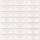 Pink & Gray Girl Baby Duschnummer Gastadressen Lab Aufkleber (Vorderseite)