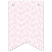 Pink Gray Girl Babydusche Wimpelkette (Zweite Fahne)