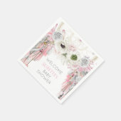 Pink Gray Ivory Dream Catcher Feathers Serviette (Ecke)