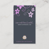 Pink Gray Modern Creative Business Card Visitenkarte (Rückseite)