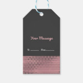 Pink & Gray Moderne Glam Sequins Chic Elegante Gef Geschenkanhänger (Vorderseite)