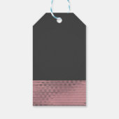 Pink & Gray Moderne Glam Sequins Chic Elegante Gef Geschenkanhänger (Rückseite)