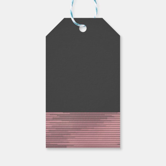 Pink & Gray Moderne Glam Sequins Chic Elegante Gef Geschenkanhänger (Rückseite)