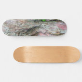 "PINK & GRAY MOTTLED MIT ABSTRAKTER DESIGN DER NAT SKATEBOARD (Horizontal)