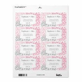 Pink & Gray Mum Wasser Flasche Gefallen - passen S (Vorne)