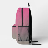 Pink Gray Ombre Gradient Bedruckter Rucksack (Rechts)