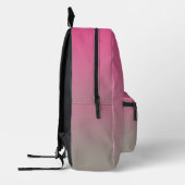 Pink Gray Ombre Gradient Bedruckter Rucksack (Links)