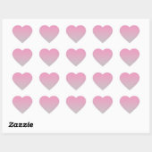 Pink & Gray Ombre Herz-Aufkleber (Blatt)