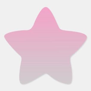 Pink & Gray Ombre Stern-Aufkleber