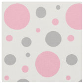 Pink Gray Polka Dot Geometric Design Stoff (Nahaufnahme)
