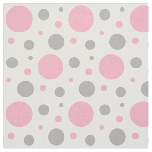 Pink Gray Polka Dot Geometric Design Stoff (Muster)