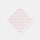 Pink Gray Polka Dots Serviette (Ecke)