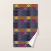pink gray purple orange and blue geometric badhandtuch set (Handtuch)