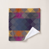 pink gray purple orange and blue geometric badhandtuch set (Waschlappen)