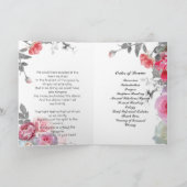Pink Gray Rose Beerdigung Programm (Innenseite)