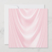 Pink Gray Satin Pearl Sessel Baby Dusche Einladung (Rückseite)