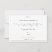 Pink & Gray Seien Sie meine BlumenGirl-Karte Karte (Rückseite)