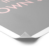 PINK & GRAY SIND IN IHRER EIGENEN MUSCHEL EINE KUR POSTER (Ecke)