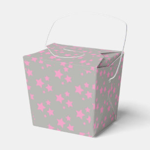 Pink Gray Stars Modernes Design Geschenkschachtel