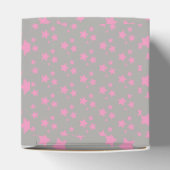 Pink Gray Stars Modernes Design Geschenkschachtel (Oben)