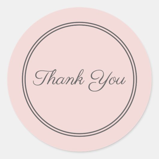 Pink Gray Umschlag Aufkleber Danke, dass Sie Scrip (Vorderseite)