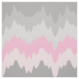 Pink Gray Zickzack Ombre Fade Abstrakt Stoff