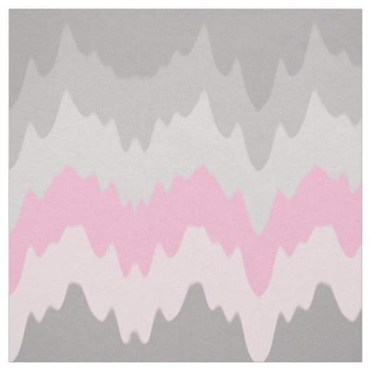 Pink Gray Zickzack Ombre Fade Abstrakt Stoff (Muster)